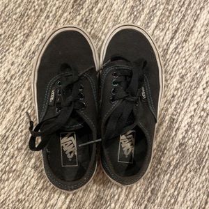 Vans iridescent black eyelet little kids sz 11